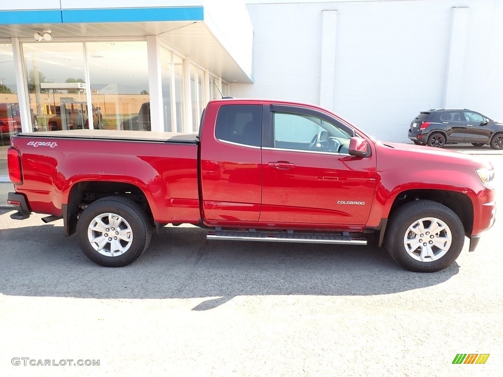 2018 Colorado LT Extended Cab 4x4 - Red Hot / Jet Black photo #2