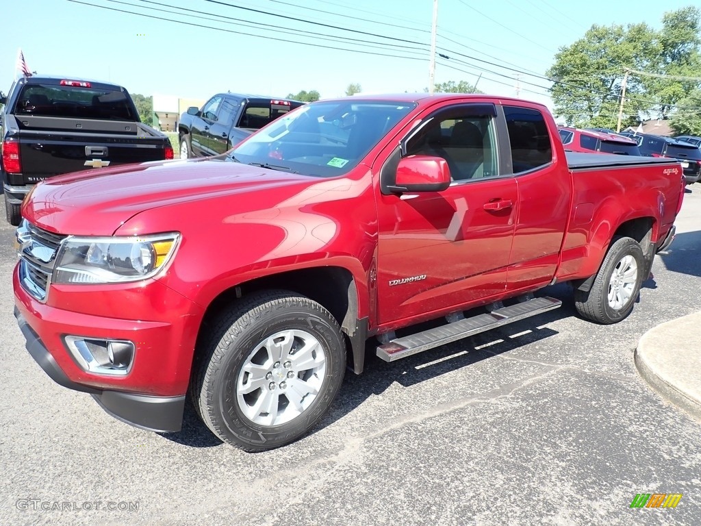 2018 Colorado LT Extended Cab 4x4 - Red Hot / Jet Black photo #8