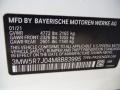 A96: Mineral White Metallic 2021 BMW 3 Series 330i xDrive Sedan Color Code