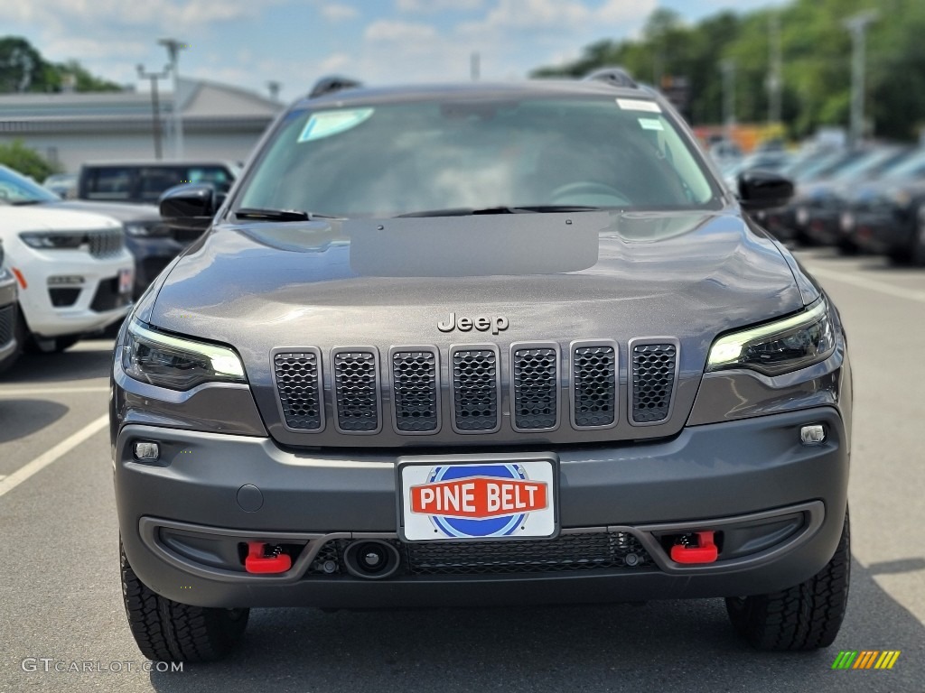 2022 Cherokee Trailhawk 4x4 - Granite Crystal Metallic / Black photo #2