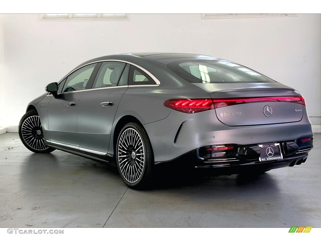 2022 EQS 580 4Matic Sedan - Selenite Gray Magno (Matte) / Neva Grey/Biscaya Blue photo #2