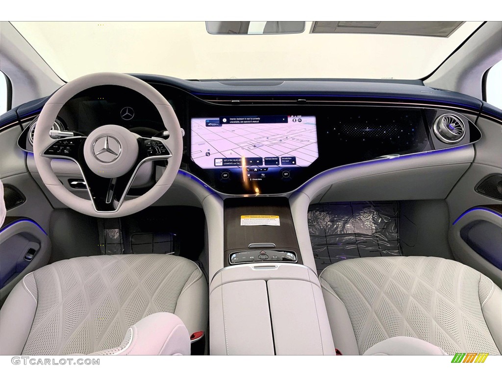 2022 Mercedes-Benz EQS 580 4Matic Sedan Neva Grey/Biscaya Blue Dashboard Photo #144527971
