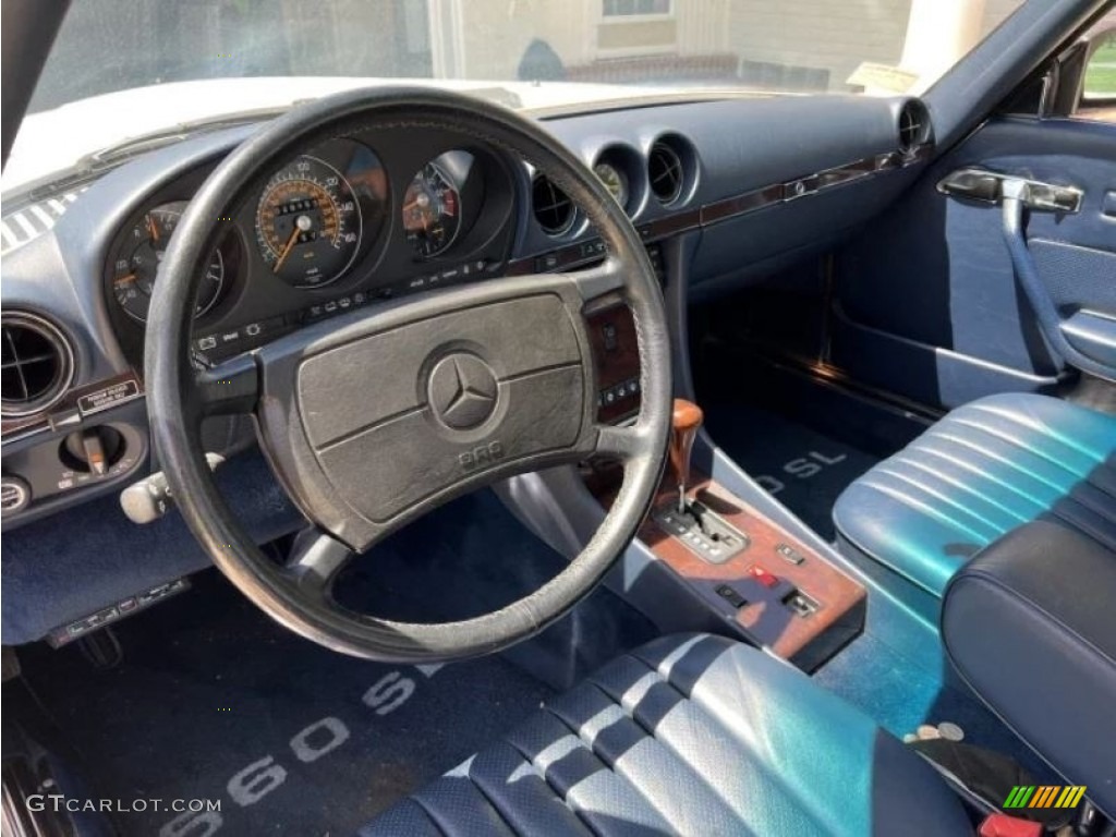1986 SL Class 560 SL Roadster - Arctic White / Blue photo #3