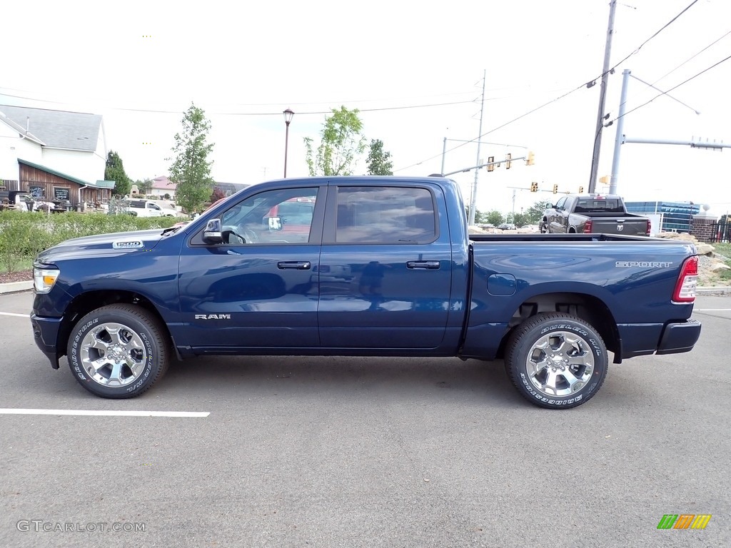 Patriot Blue Pearl 2022 Ram 1500 Big Horn Crew Cab 4x4 Exterior Photo #144531352