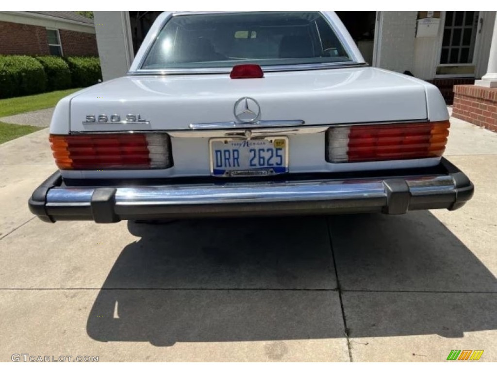 1986 SL Class 560 SL Roadster - Arctic White / Blue photo #10
