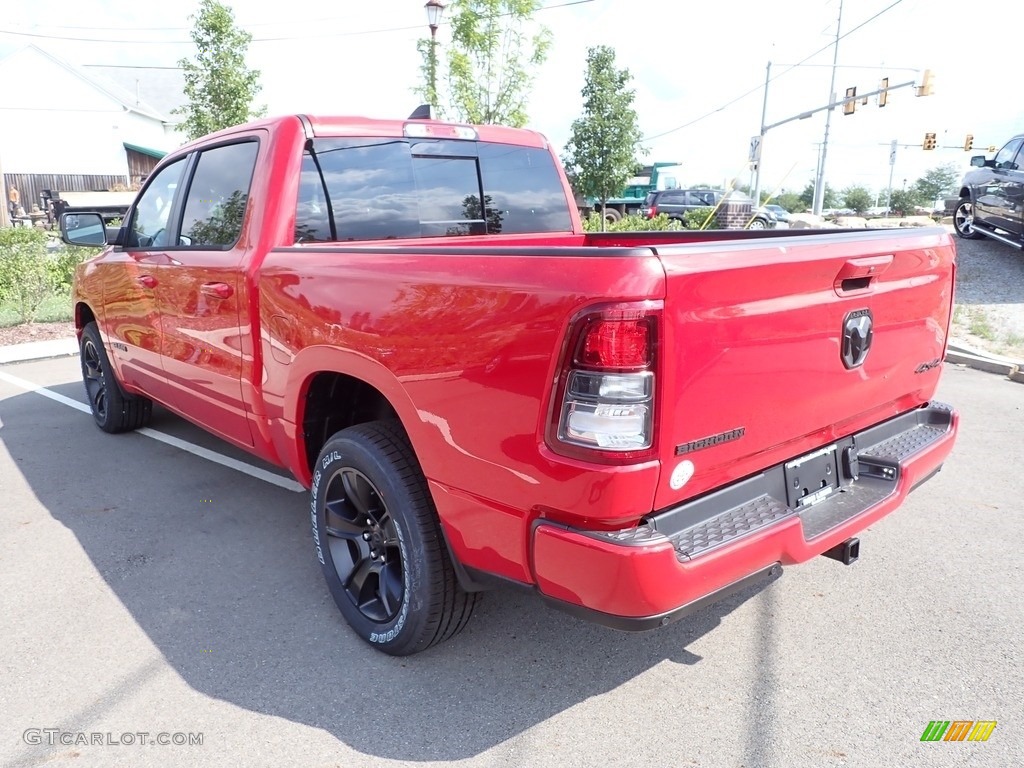 2022 1500 Big Horn Night Edition Crew Cab 4x4 - Flame Red / Black photo #3