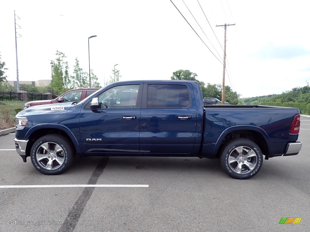 Patriot Blue Pearl 2022 Ram 1500 Laramie Crew Cab 4x4 Exterior Photo #144533986