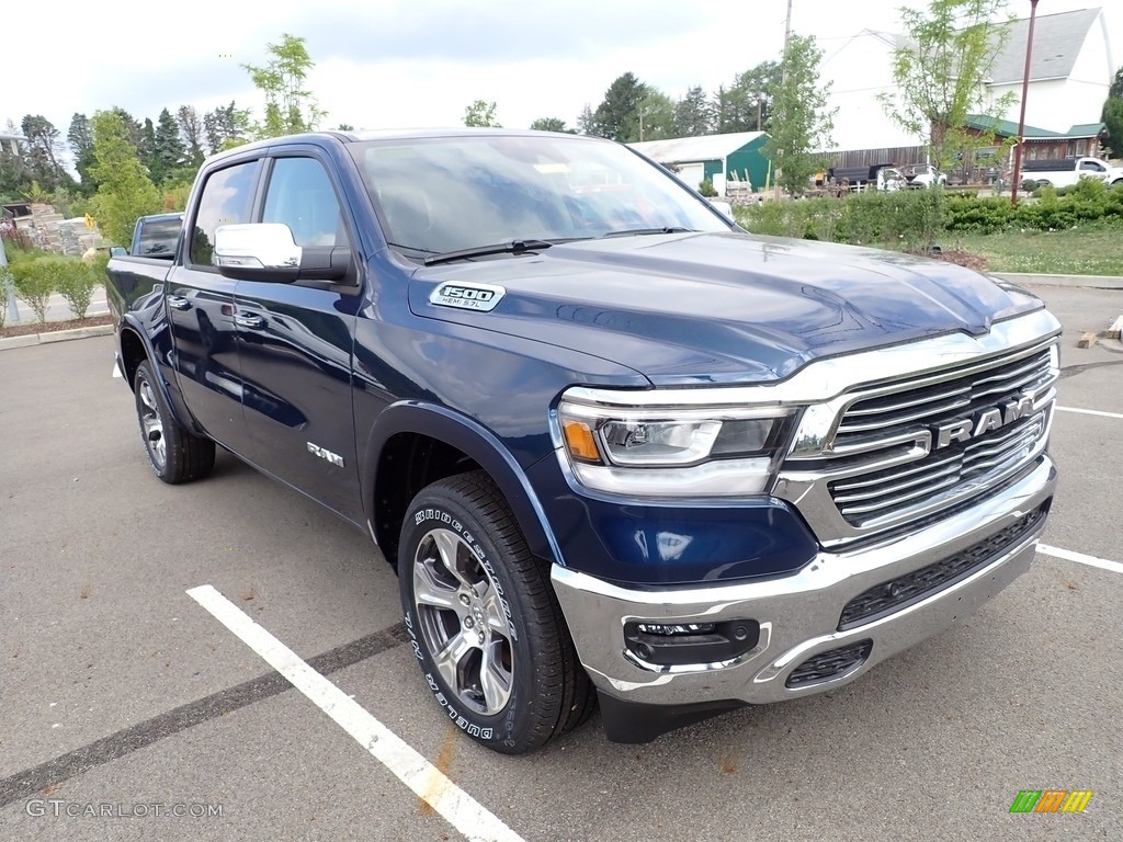 Patriot Blue Pearl 2022 Ram 1500 Laramie Crew Cab 4x4 Exterior Photo #144534127