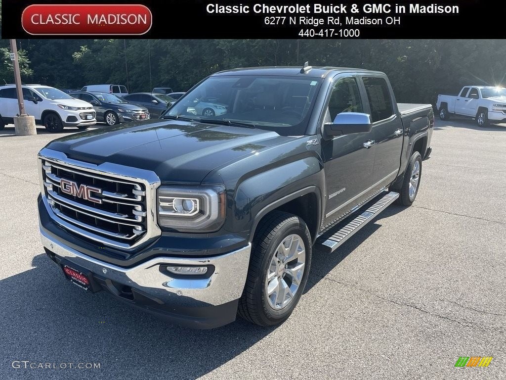 2018 Sierra 1500 SLT Crew Cab 4WD - Dark Slate Metallic / Dark Ash/Jet Black photo #1