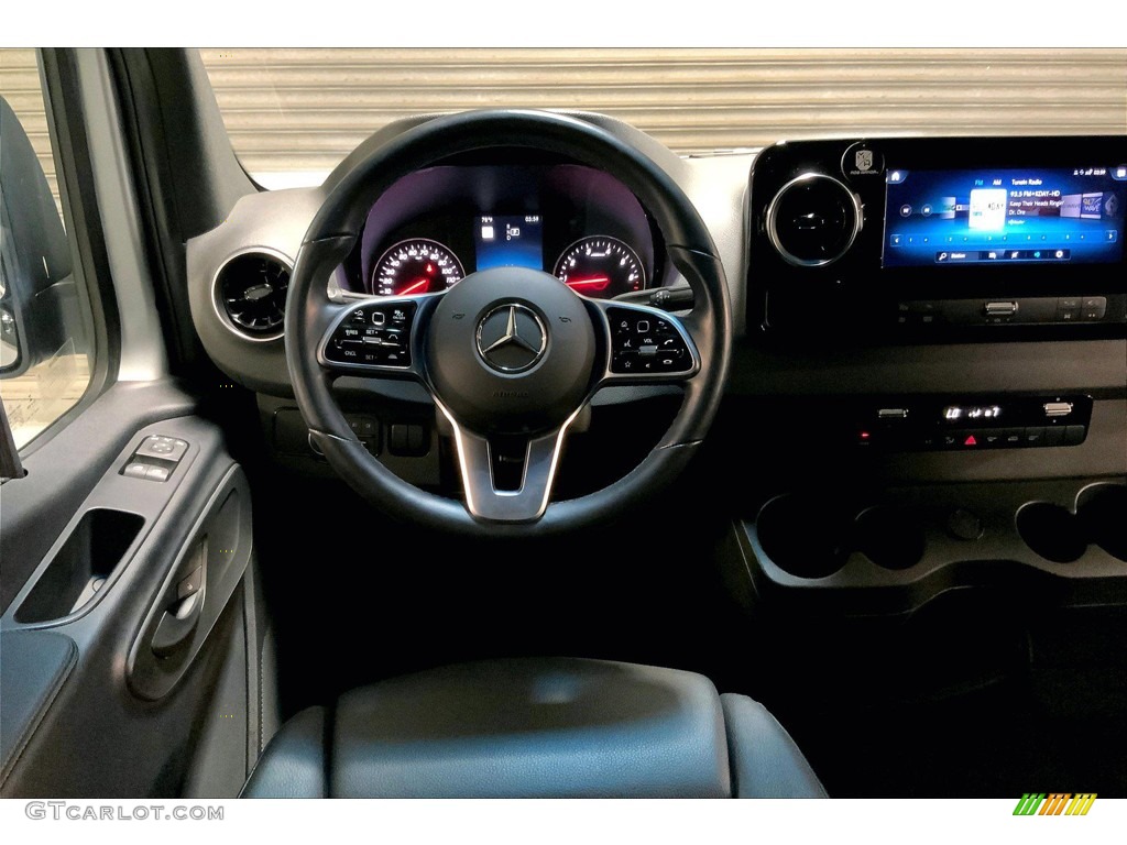 2021 Mercedes-Benz Sprinter 1500 Passenger Van Black Steering Wheel Photo #144539723