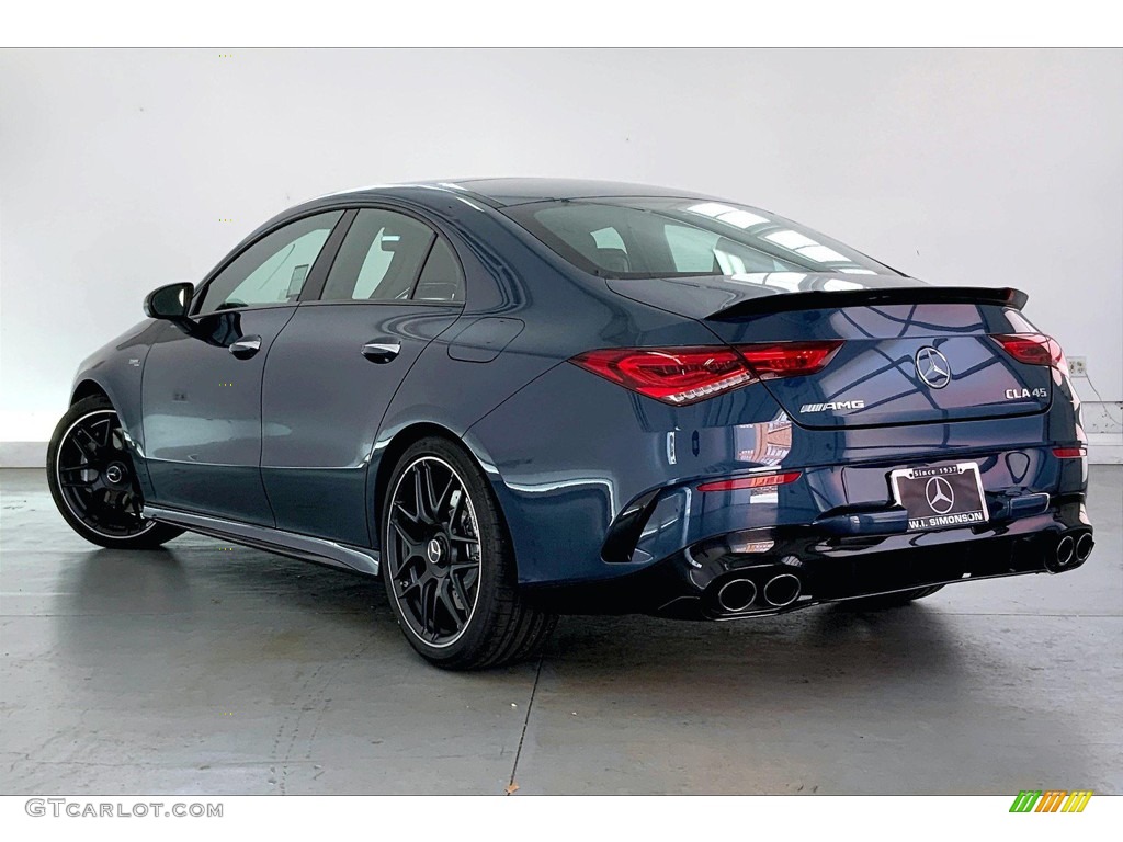 2022 CLA AMG 45 Coupe - Denim Blue Metallic / Black photo #2