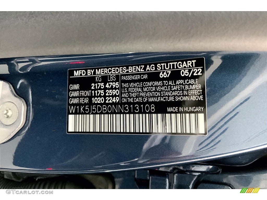 2022 CLA AMG 45 Coupe - Denim Blue Metallic / Black photo #11