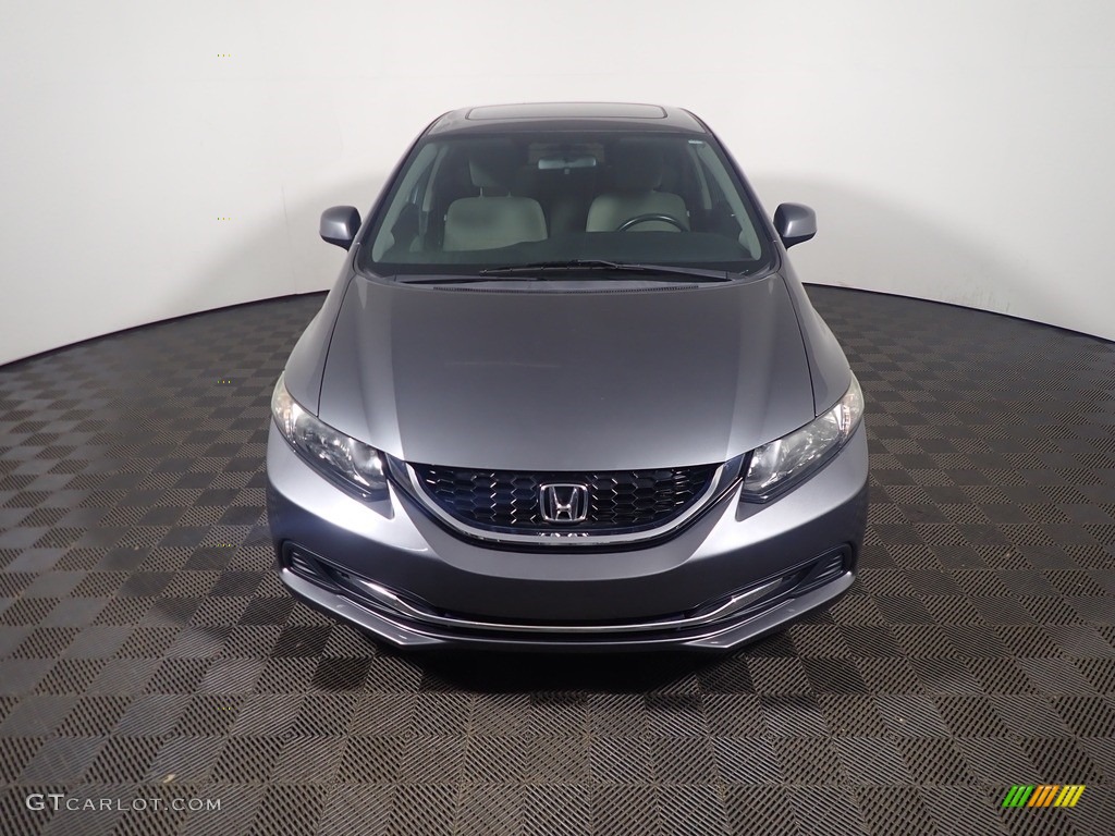 2013 Civic EX Sedan - Urban Titanium Metallic / Gray photo #7