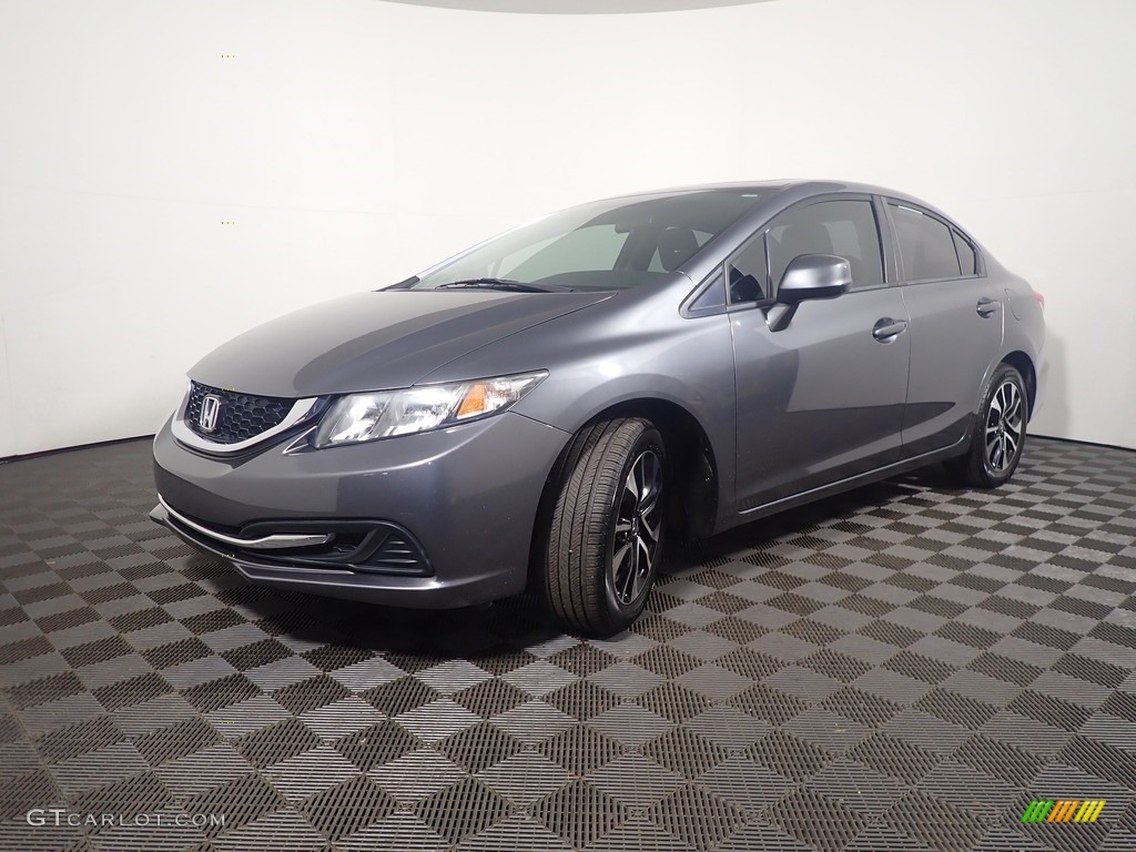 2013 Civic EX Sedan - Urban Titanium Metallic / Gray photo #10