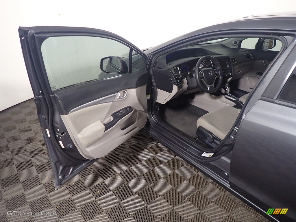 2013 Civic EX Sedan - Urban Titanium Metallic / Gray photo #22