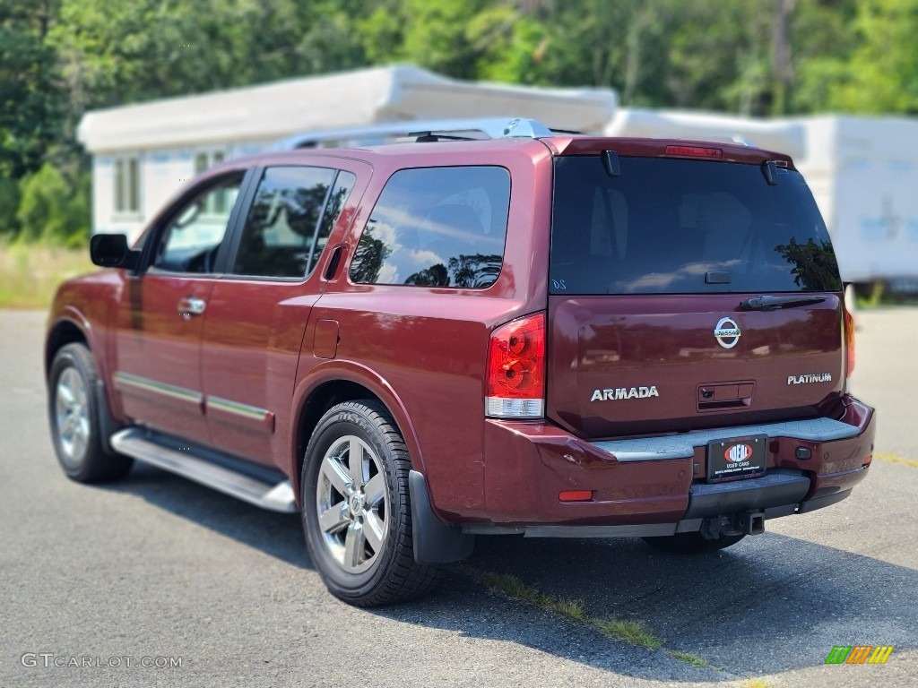 2010 Armada Platinum 4WD - Tuscan Sun Red Pearl / Charcoal photo #3