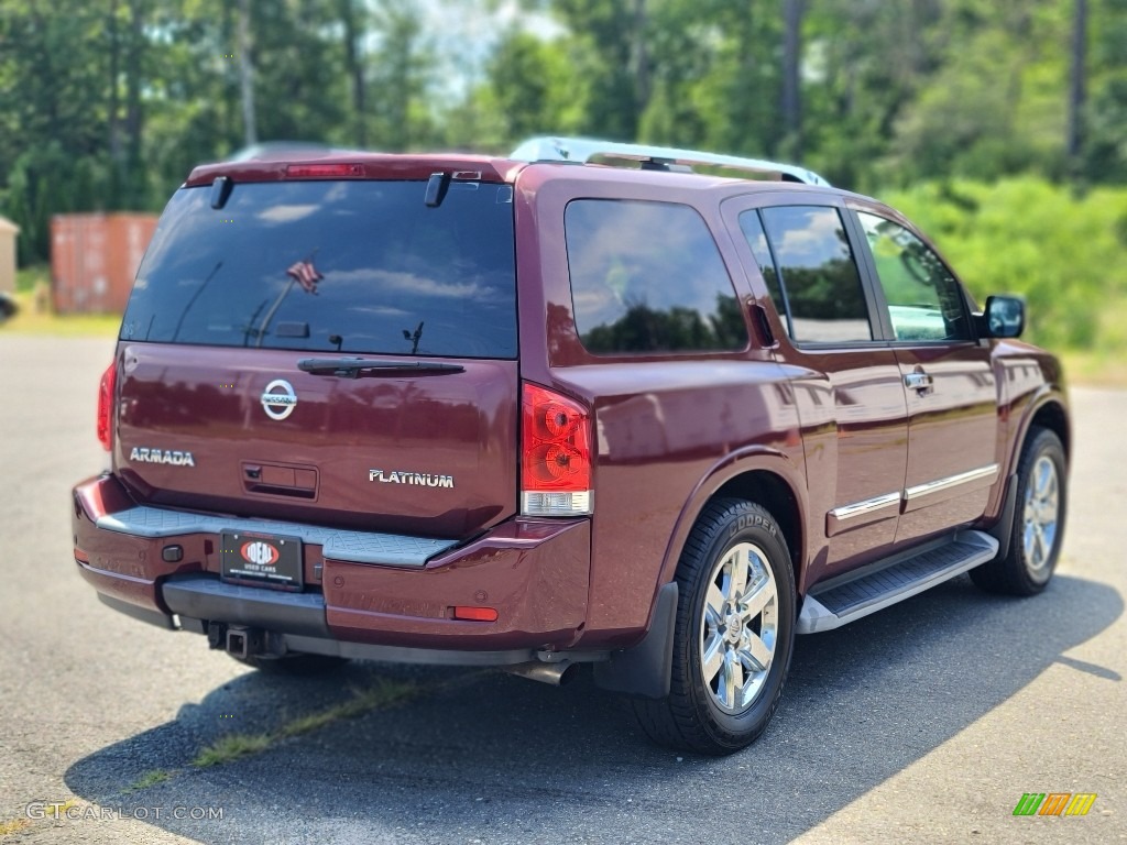2010 Armada Platinum 4WD - Tuscan Sun Red Pearl / Charcoal photo #5