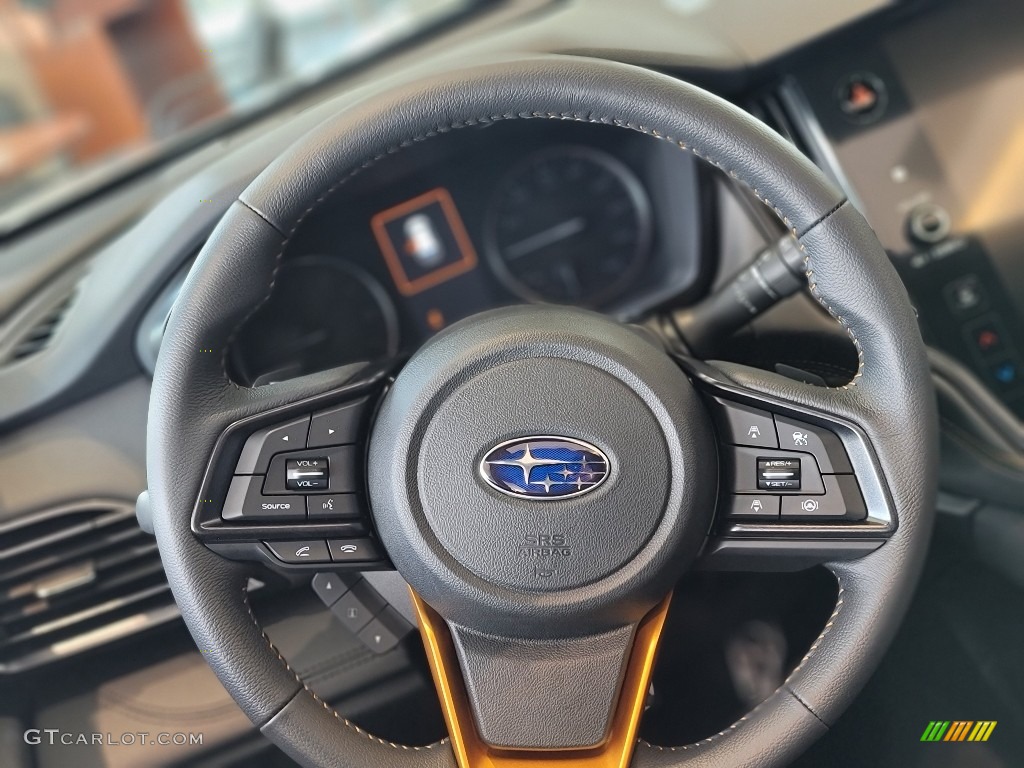 2022 Subaru Outback Wilderness Slate Black Steering Wheel Photo #144543860
