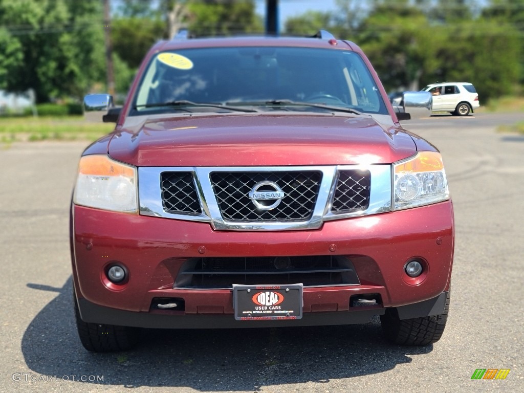 2010 Armada Platinum 4WD - Tuscan Sun Red Pearl / Charcoal photo #8