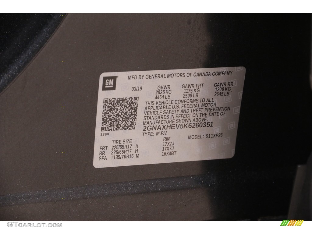 2019 Equinox LS - Nightfall Gray Metallic / Medium Ash Gray photo #20