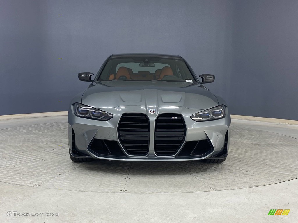 Skyscraper Grey Metallic 2022 BMW M3 Sedan Exterior Photo #144546419