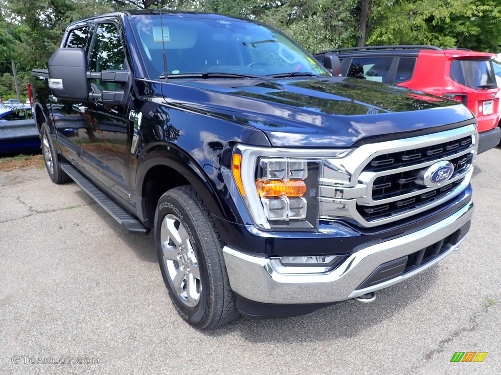 2021 F150 XLT SuperCrew 4x4 - Antimatter Blue / Medium Dark Slate photo #3