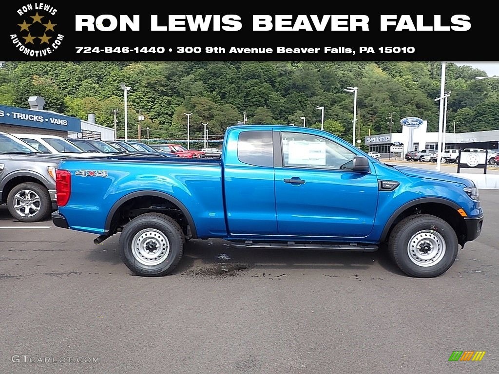 2022 Ranger XL SuperCab 4x4 - Velocity Blue Metallic / Ebony photo #1