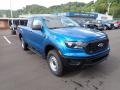 2022 Velocity Blue Metallic Ford Ranger XL SuperCab 4x4  photo #2