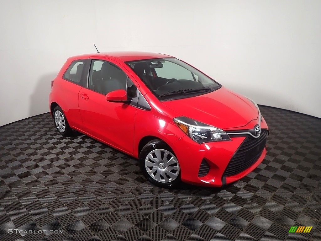 Absolutely Red 2015 Toyota Yaris 3-Door L Exterior Photo #144549117