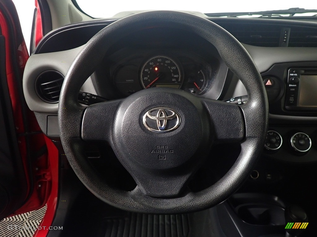 2015 Toyota Yaris 3-Door L Black Steering Wheel Photo #144549669