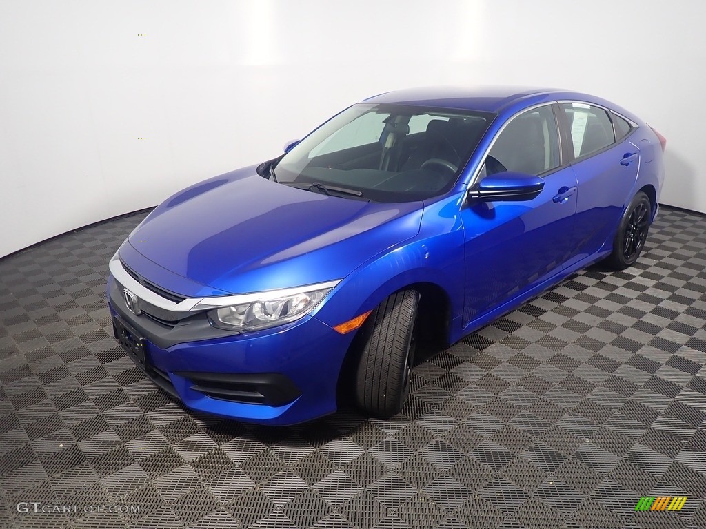 Aegean Blue Metallic 2018 Honda Civic LX Sedan Exterior Photo #144555295