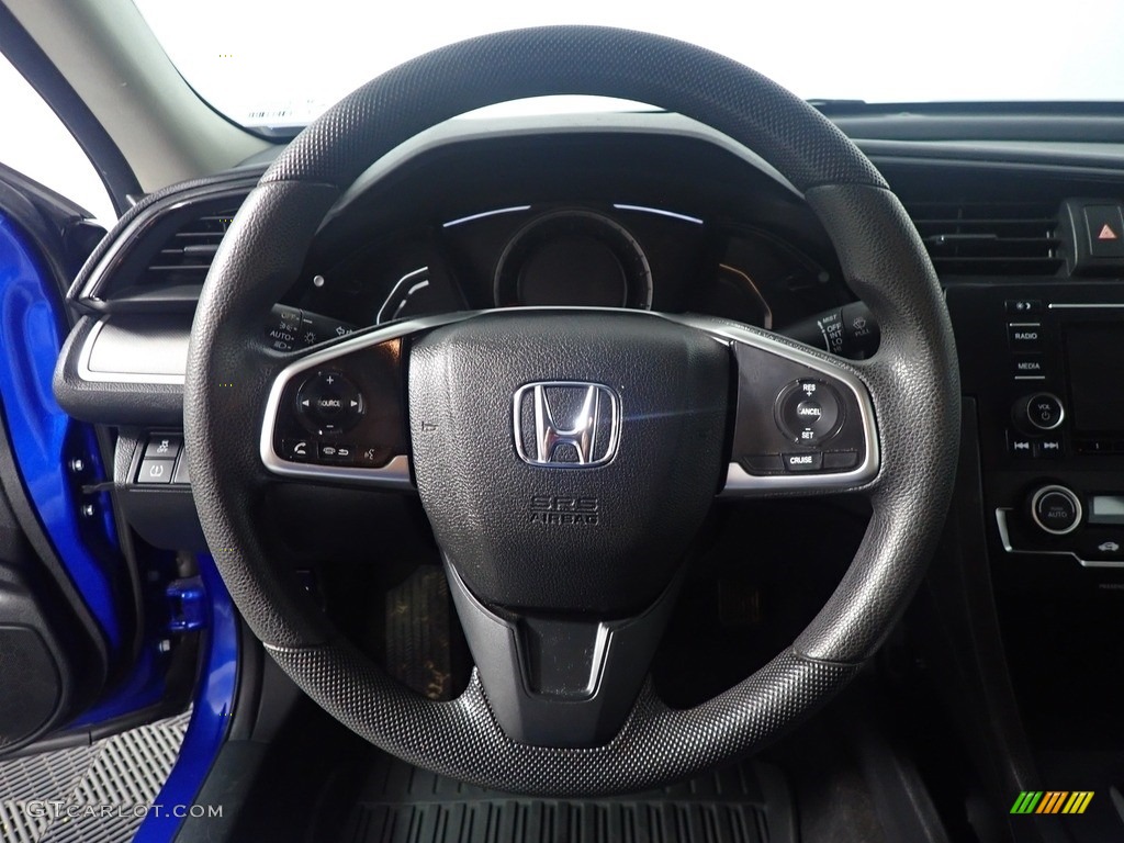 2018 Honda Civic LX Sedan Black Steering Wheel Photo #144555739