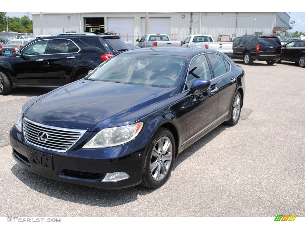 2009 LS 460 AWD - Black Sapphire Blue Pearl / Black photo #1