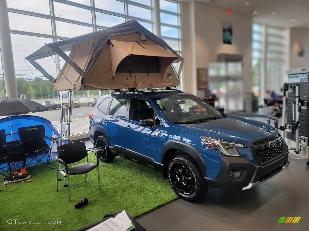 Geyser Blue 2022 Subaru Forester Wilderness Exterior Photo #144557128