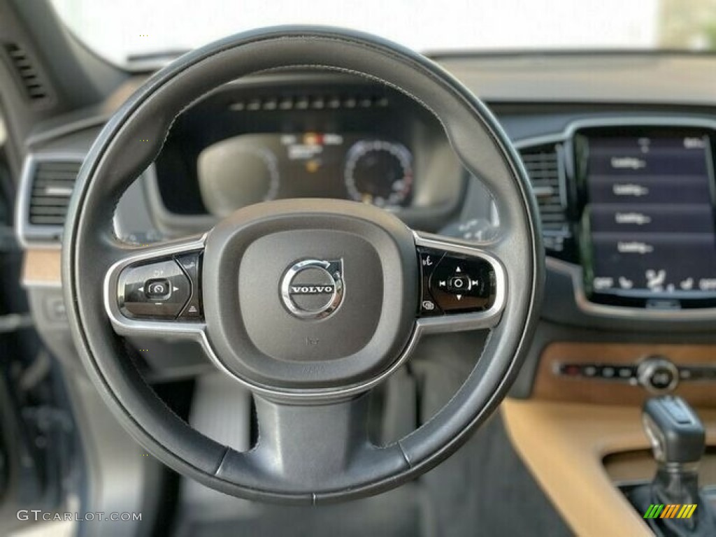 2019 Volvo XC90 T6 AWD Inscription Amber Steering Wheel Photo #144558724