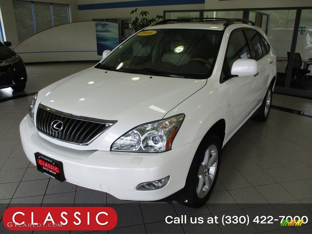 2008 RX 350 AWD - Crystal White / Light Gray photo #1