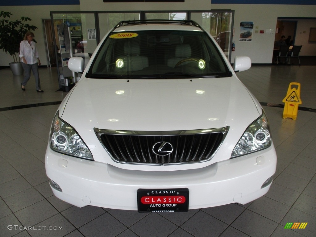 2008 RX 350 AWD - Crystal White / Light Gray photo #2