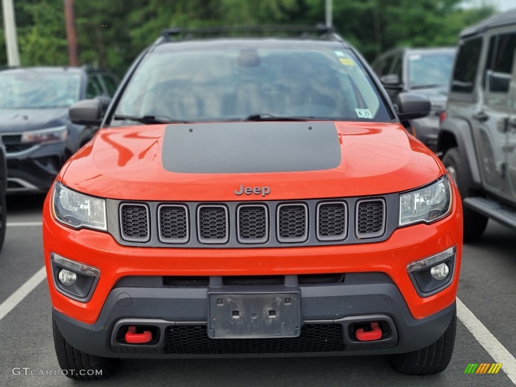 2018 Compass Trailhawk 4x4 - Spitfire Orange / Black/Ruby Red photo #2