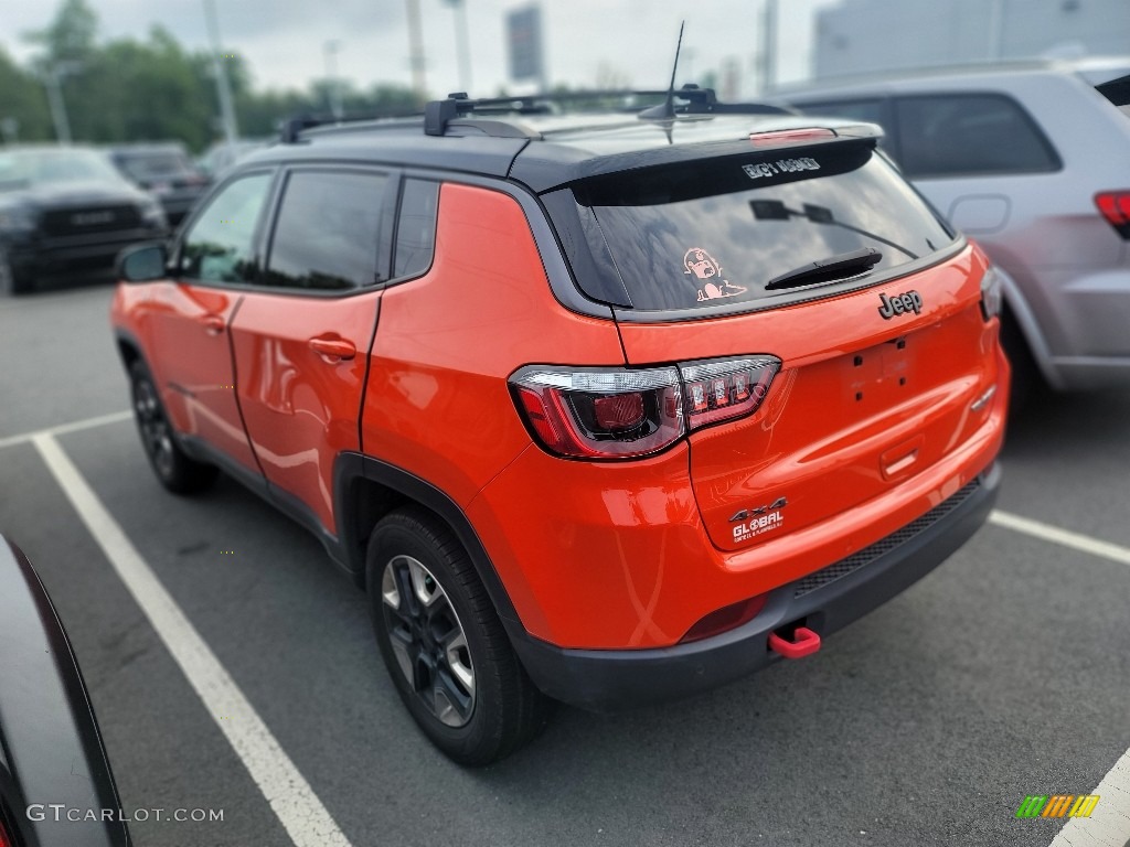 2018 Compass Trailhawk 4x4 - Spitfire Orange / Black/Ruby Red photo #6