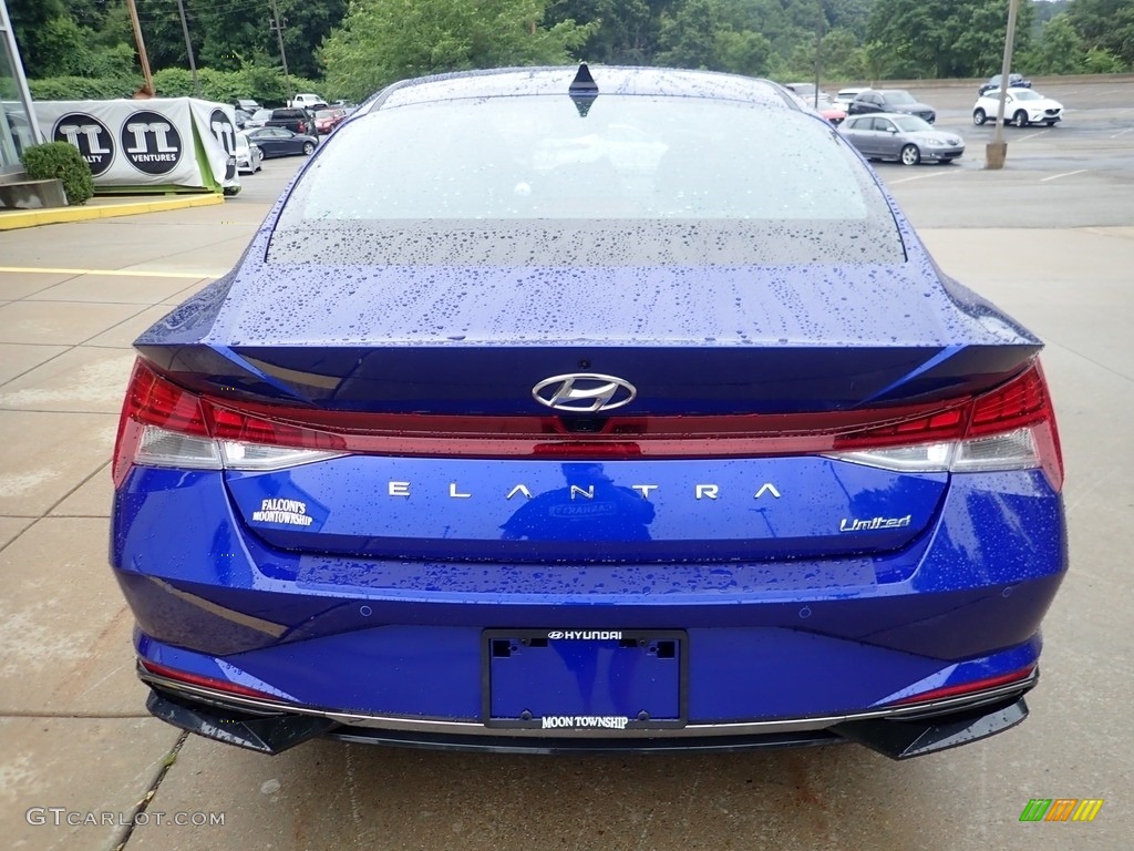 2023 Elantra Limited - Intense Blue / Black photo #3