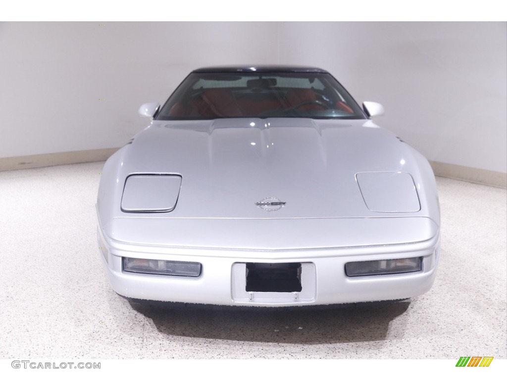 1996 Corvette Coupe - Sebring Silver Metallic / Red photo #2
