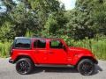 Firecracker Red 2022 Jeep Wrangler Unlimited Sahara 4XE Hybrid Exterior