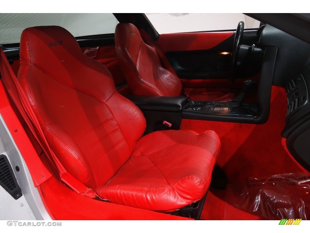 1996 Corvette Coupe - Sebring Silver Metallic / Red photo #13
