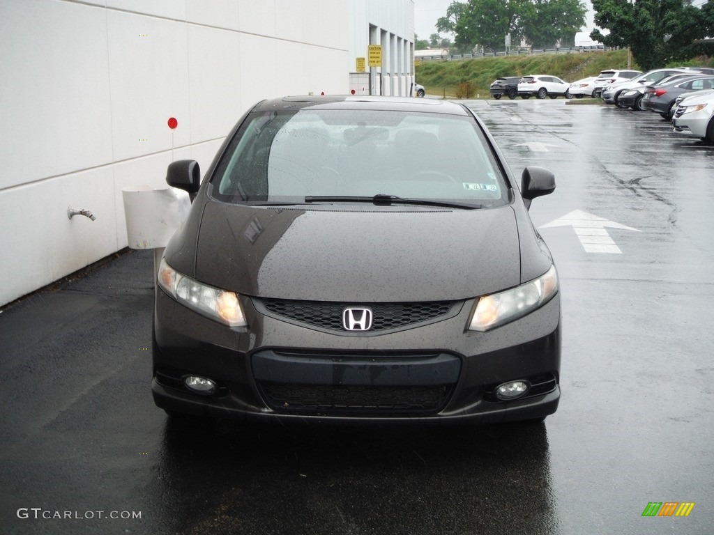 2013 Civic EX-L Coupe - Kona Coffee Metallic / Black photo #3