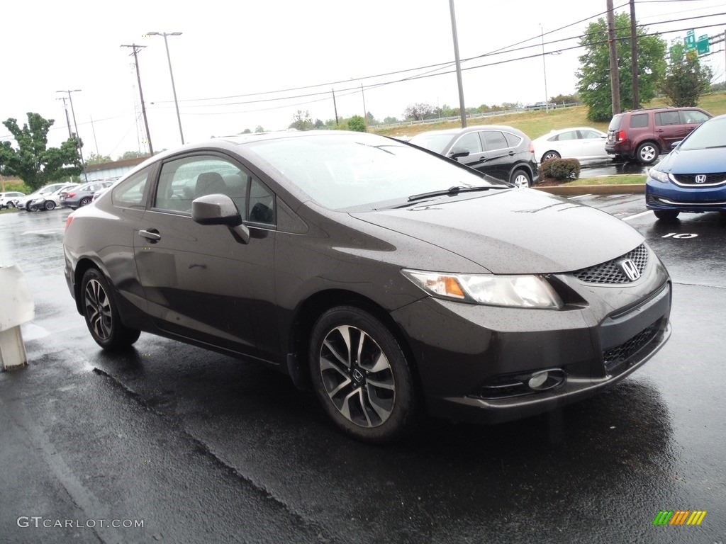 Kona Coffee Metallic 2013 Honda Civic EX-L Coupe Exterior Photo #144564405