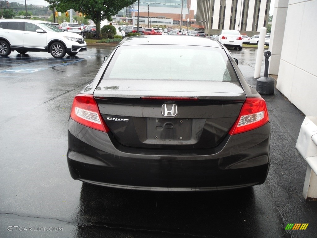 2013 Civic EX-L Coupe - Kona Coffee Metallic / Black photo #6