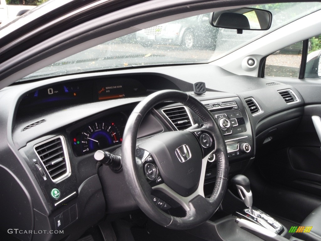 2013 Honda Civic EX-L Coupe Black Dashboard Photo #144564492