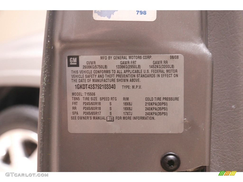 2009 Envoy SLE 4x4 - Steel Gray Metallic / Light Gray photo #17