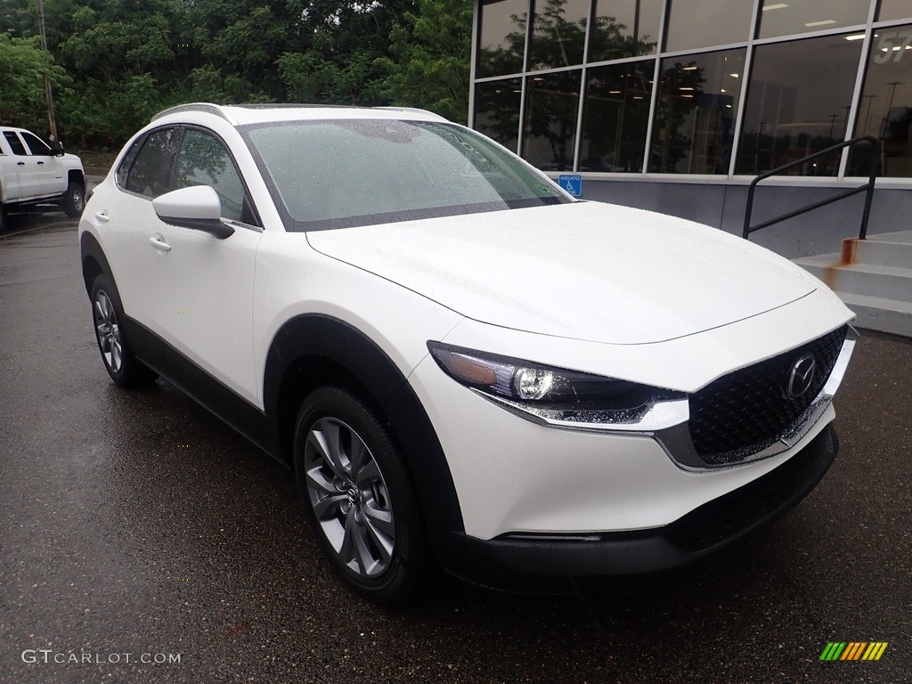 Snowflake White Pearl Mica 2022 Mazda CX-30 S Premium AWD Exterior Photo #144566676