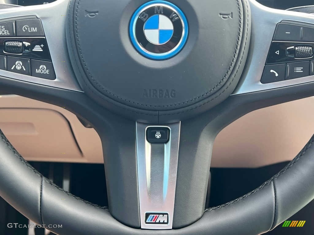 2022 BMW i4 Series eDrive40 Gran Coupe Oyster Steering Wheel Photo #144567294